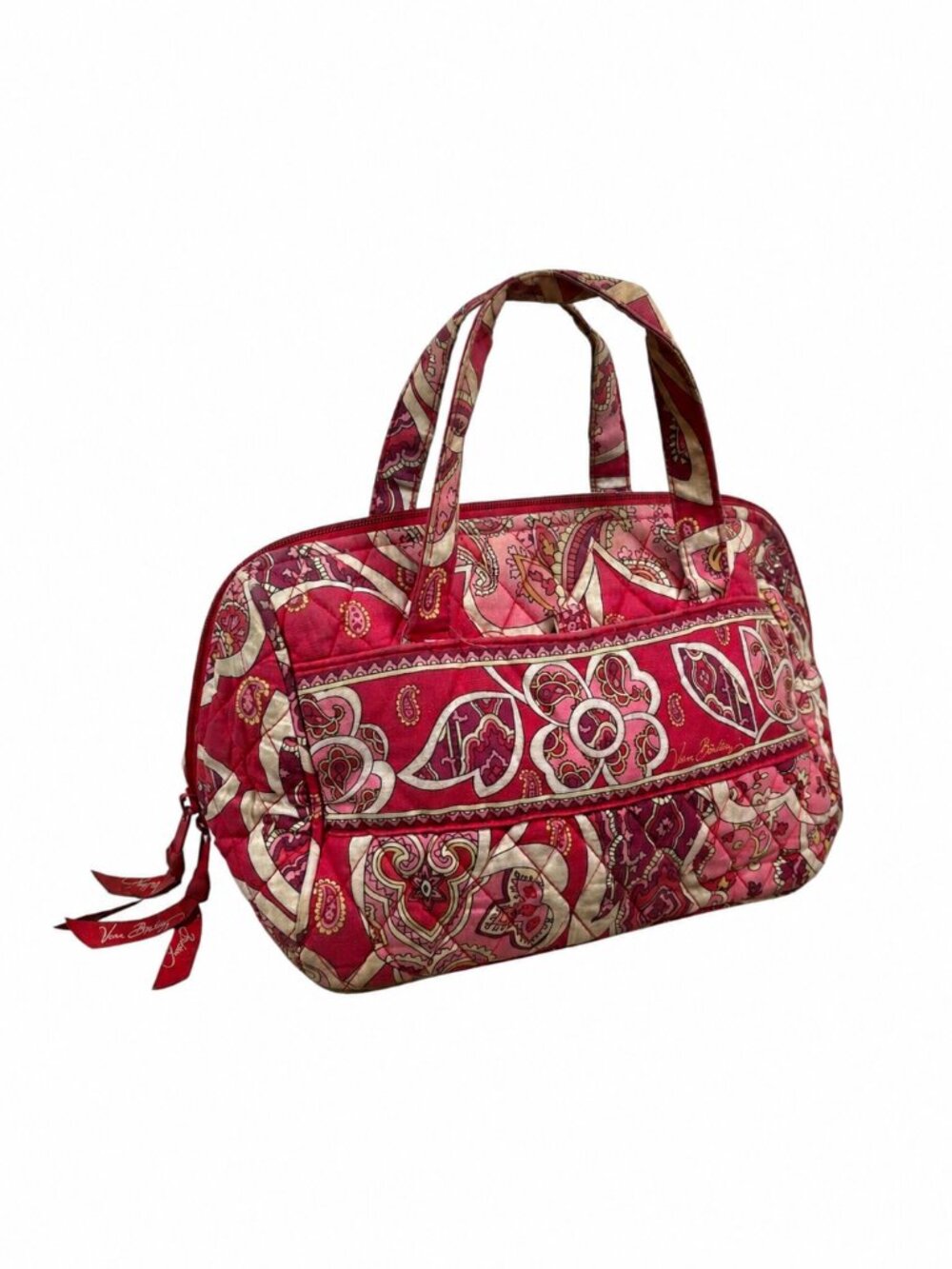 Vera Bradley Quilted Travel Makeup Bag in Retired Pattern "Rosy Posies"